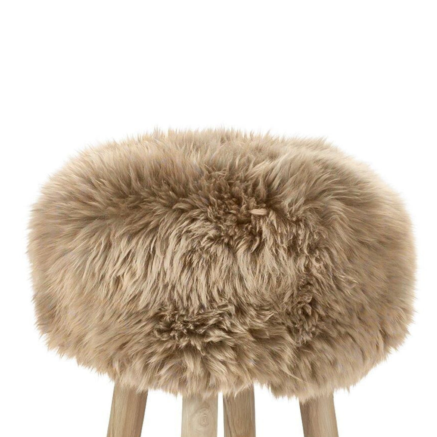Aarhus Wool Sheepskin Stool - Taupe