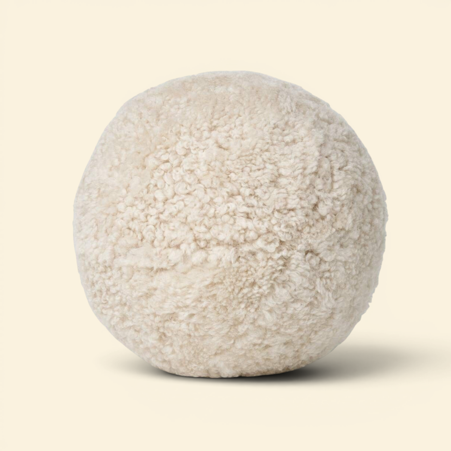 Oslo Orbit Sheepskin Toss Pillow - Pearl