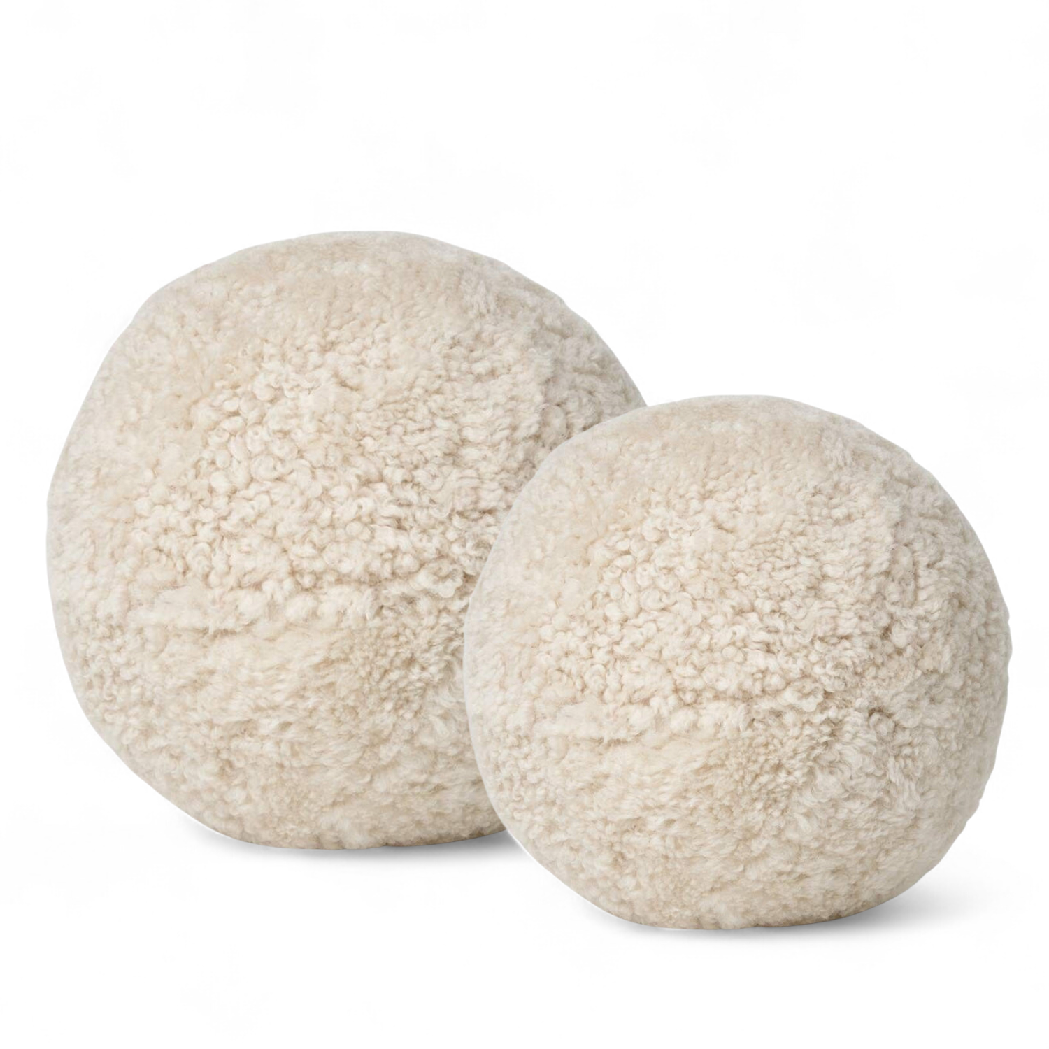 Oslo Orbit Sheepskin Toss Pillow - Pearl