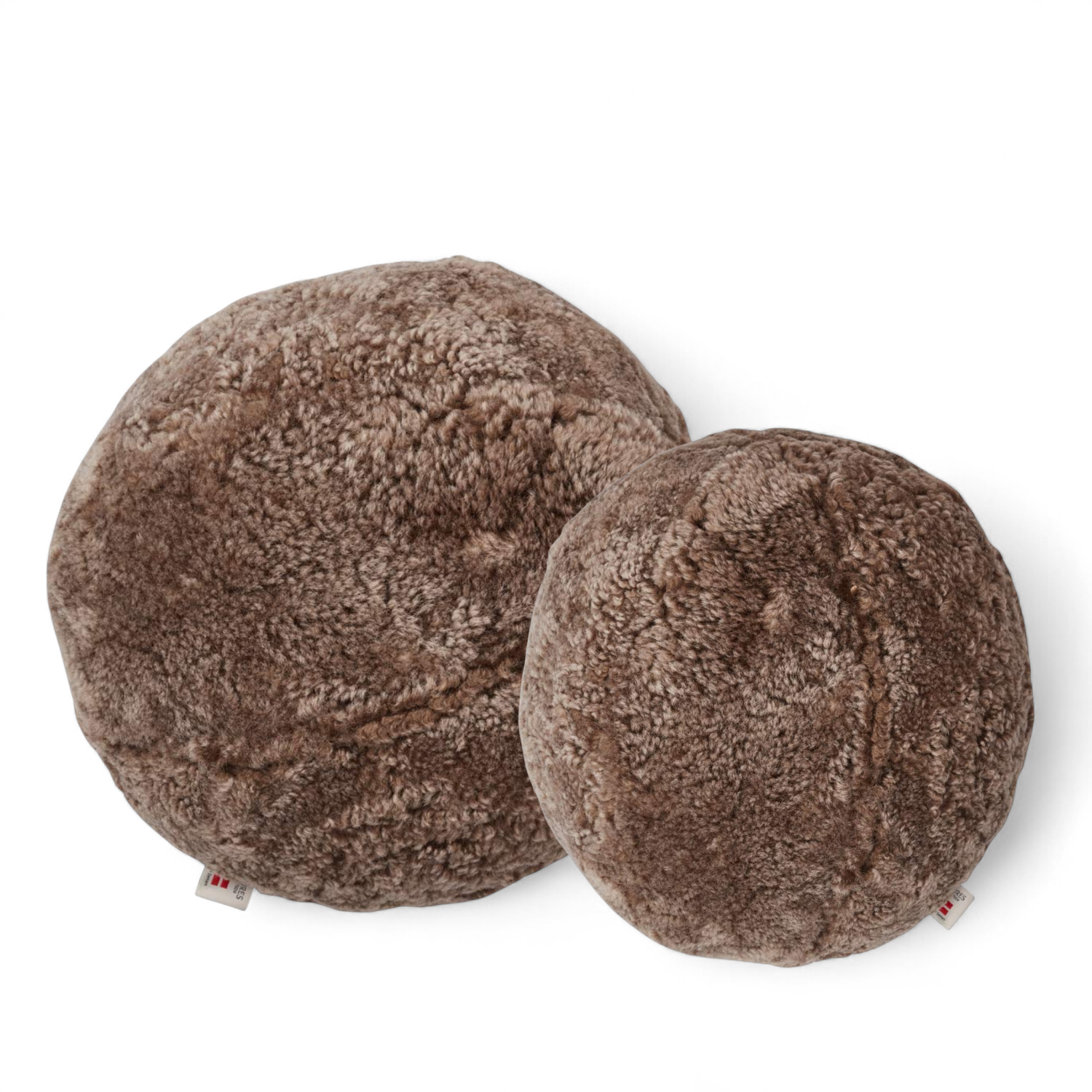 Oslo Orbit Sheepskin Toss Pillow - Deep Taupe