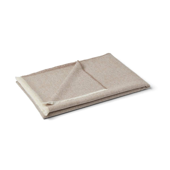Herringbone Alpaca Wool Throw - Mushroom