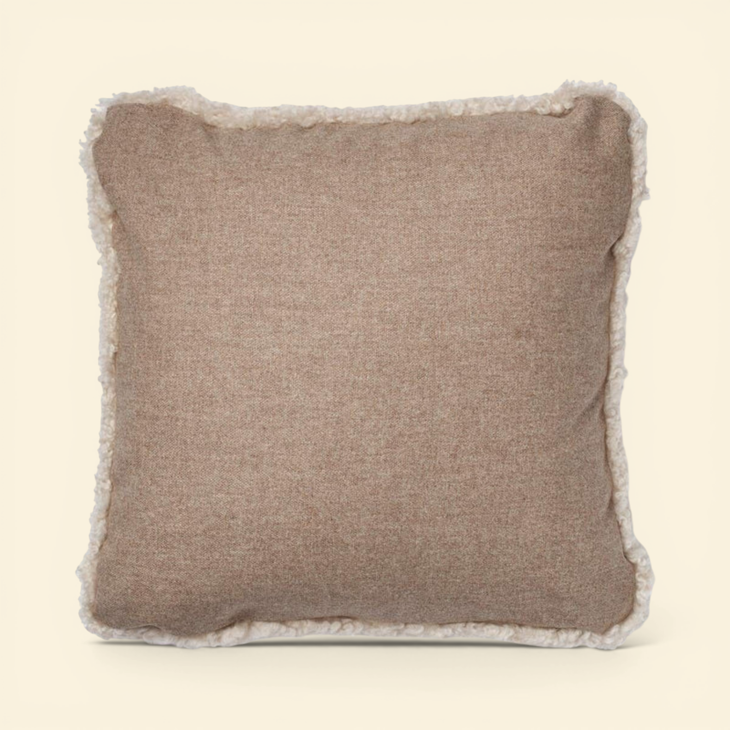 Astrid Reversible Sheepskin Toss Pillow - Beige/Pearl