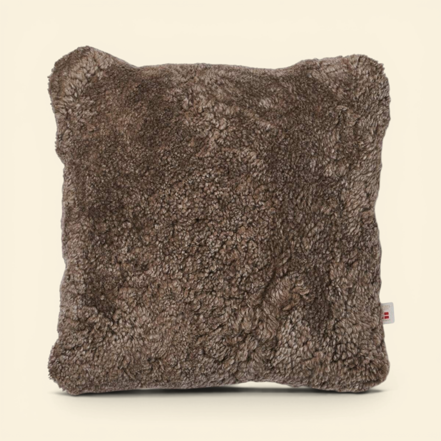 Astrid Reversible Sheepskin Toss Pillow - Beige/Taupe