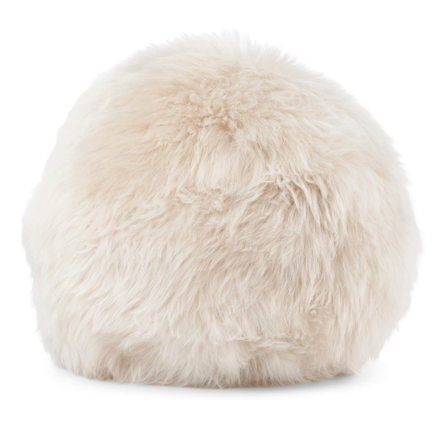 Oslo Orbits Sheepskin Long-Wool Toss Pillow -Linen