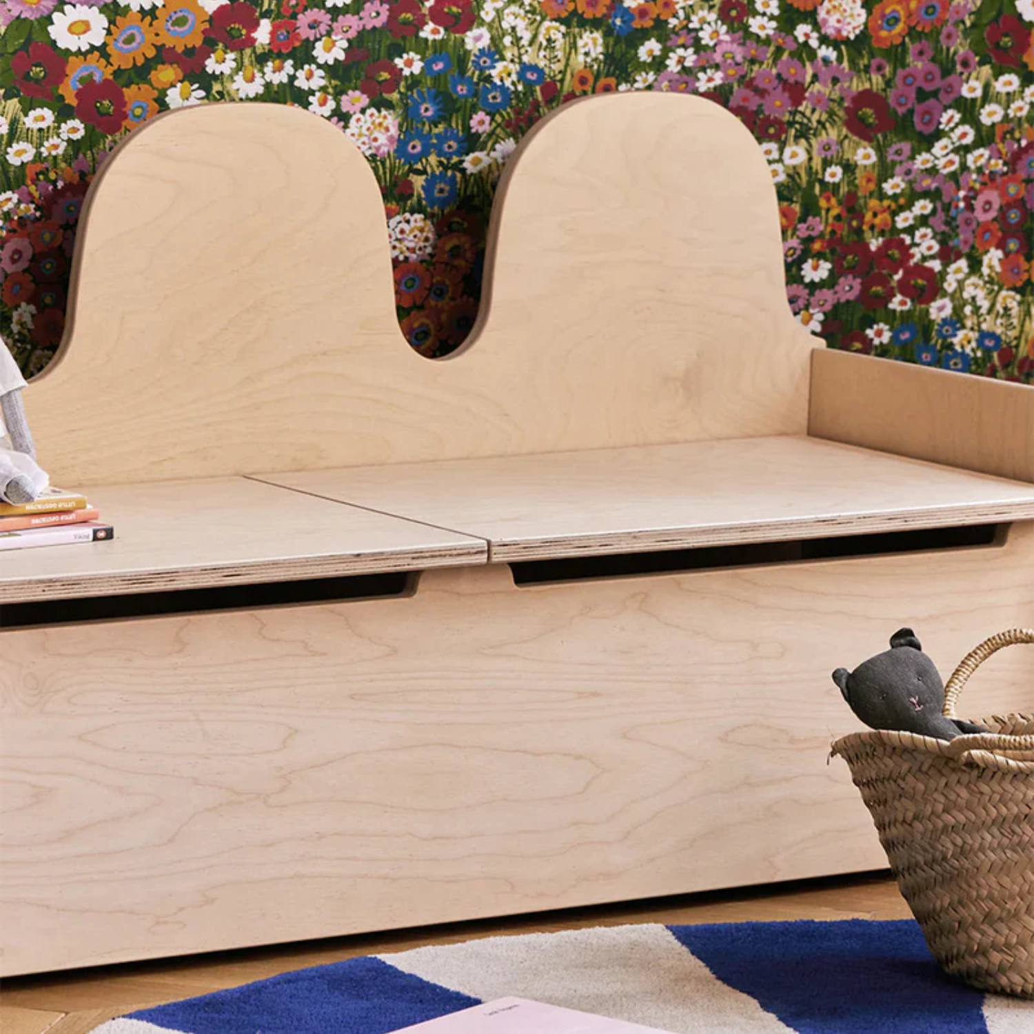 Oeuf Kids Camel Birch Storage Bench