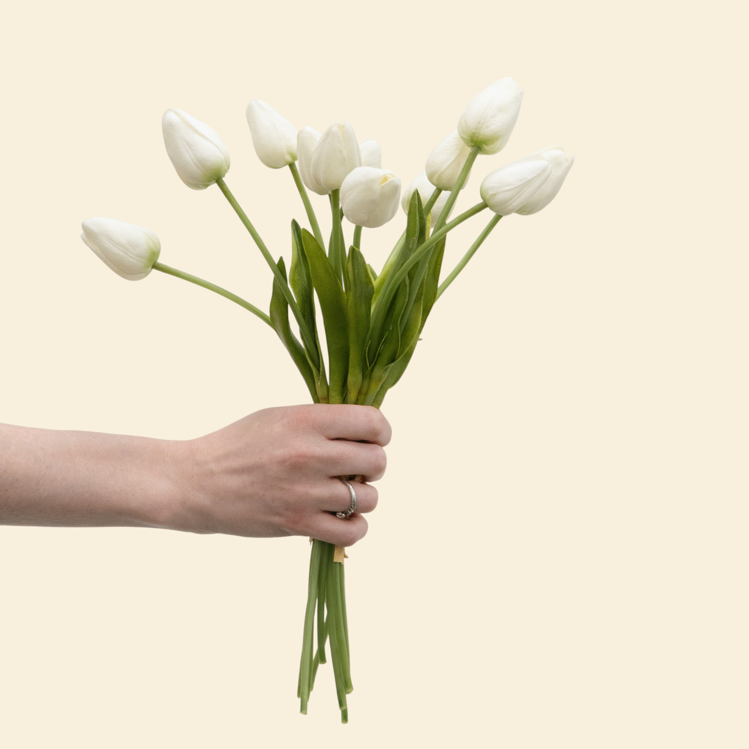 Artificial Tulip Bouquet - Cream