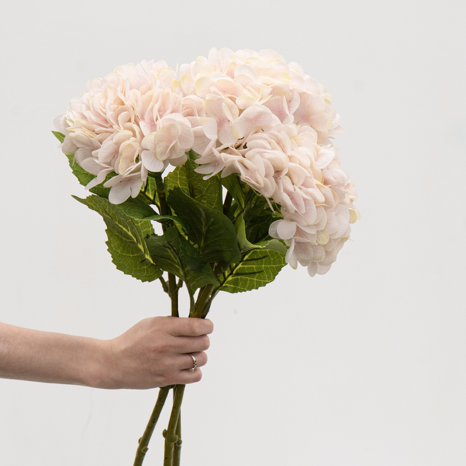 Artificial Hydrangea Spray - Light Pink