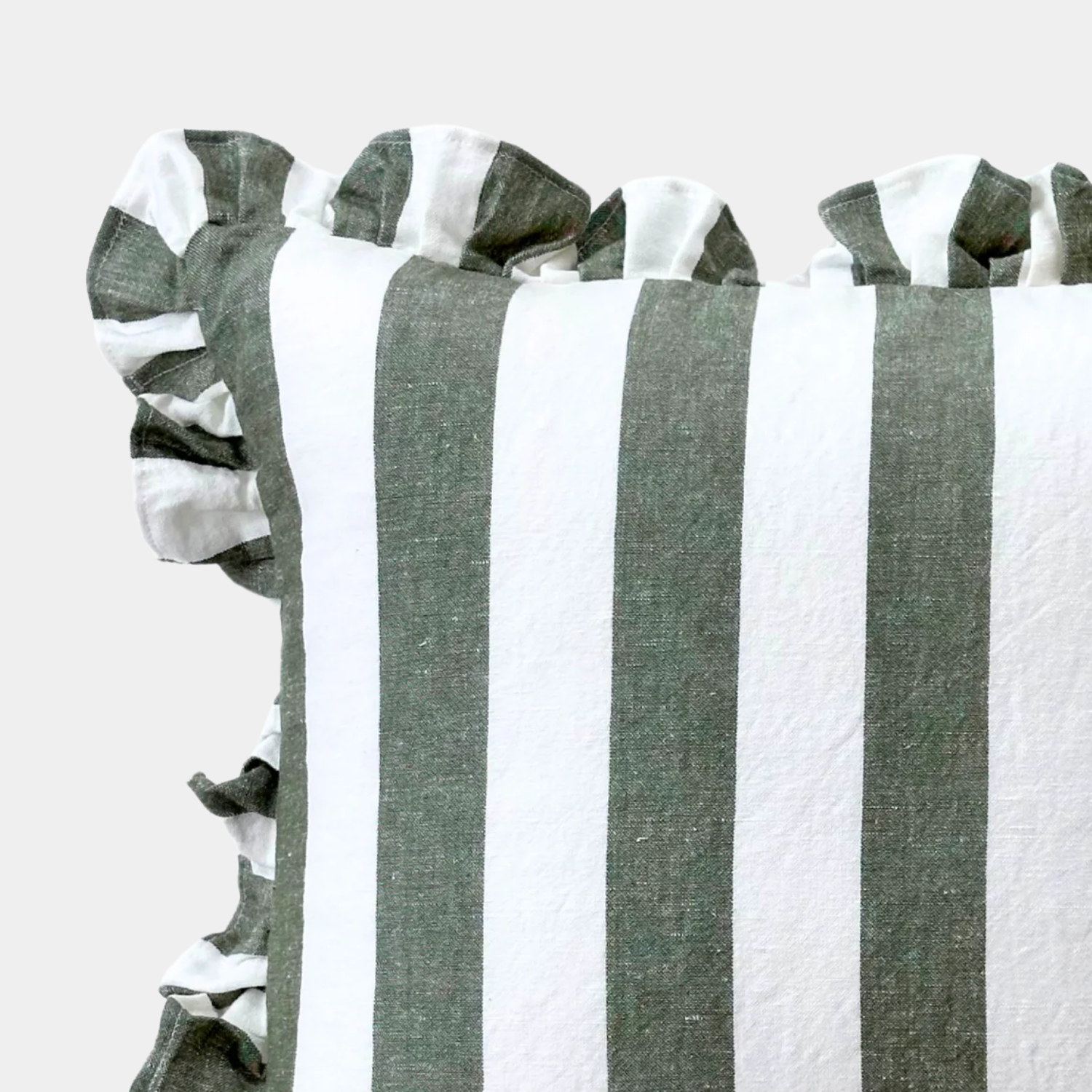 Ruffles Cabana Stripe Toss Pillow - Green