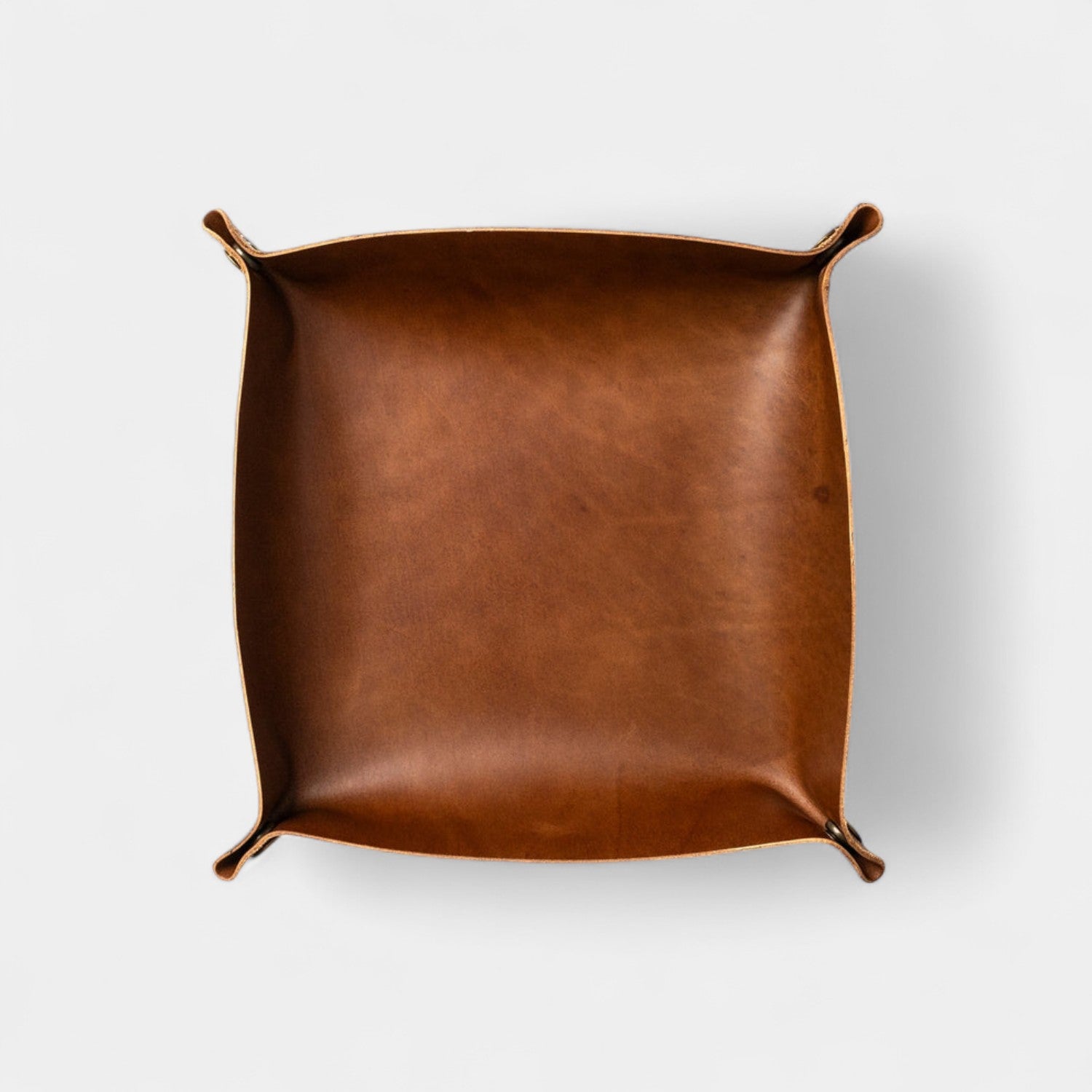 Leather Catchall Tray - Natural Brown