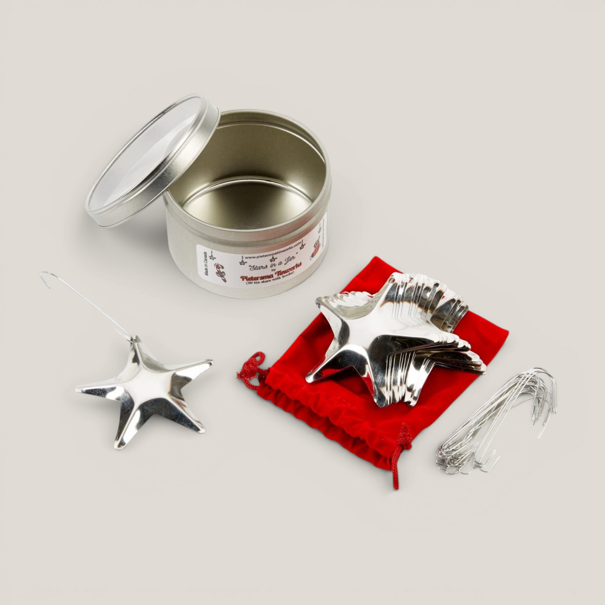 Hanging Steel Star Ornament (20 pcs)