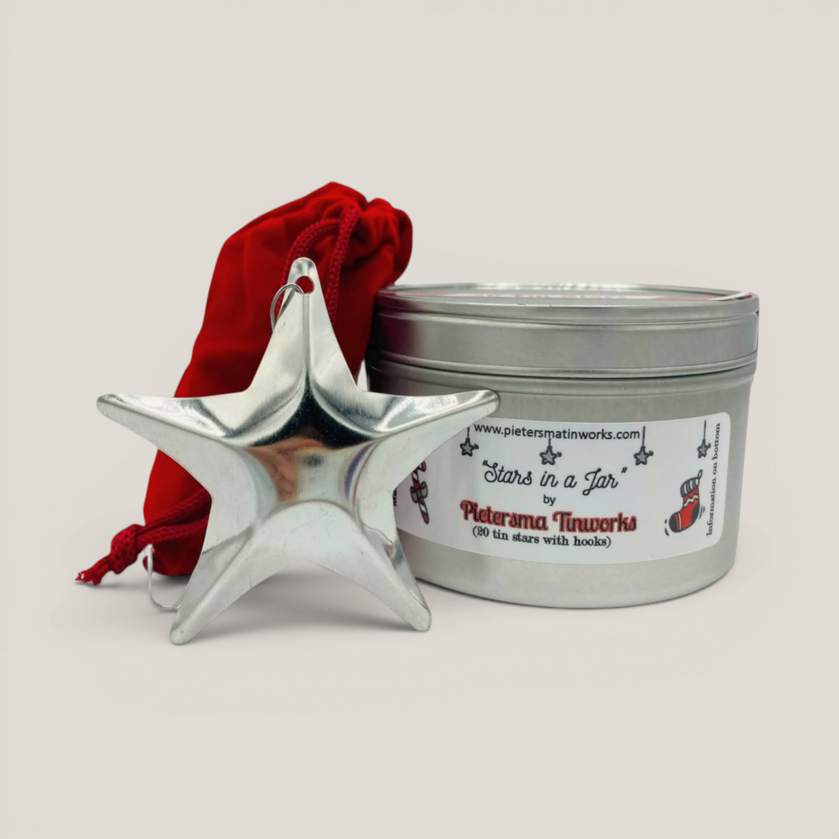 Hanging Steel Star Ornament (20 pcs)