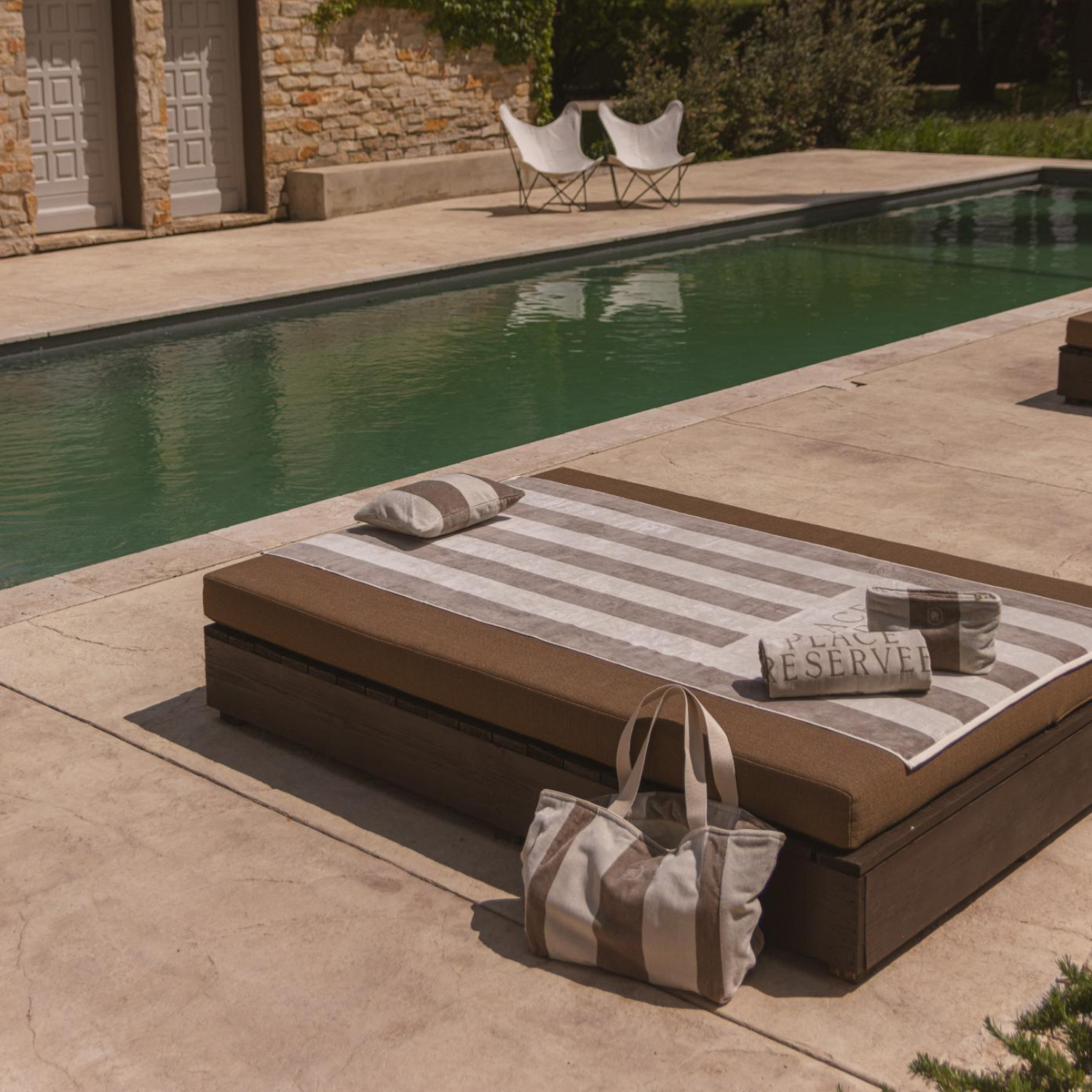 Marine Dark Sand Beach Tote