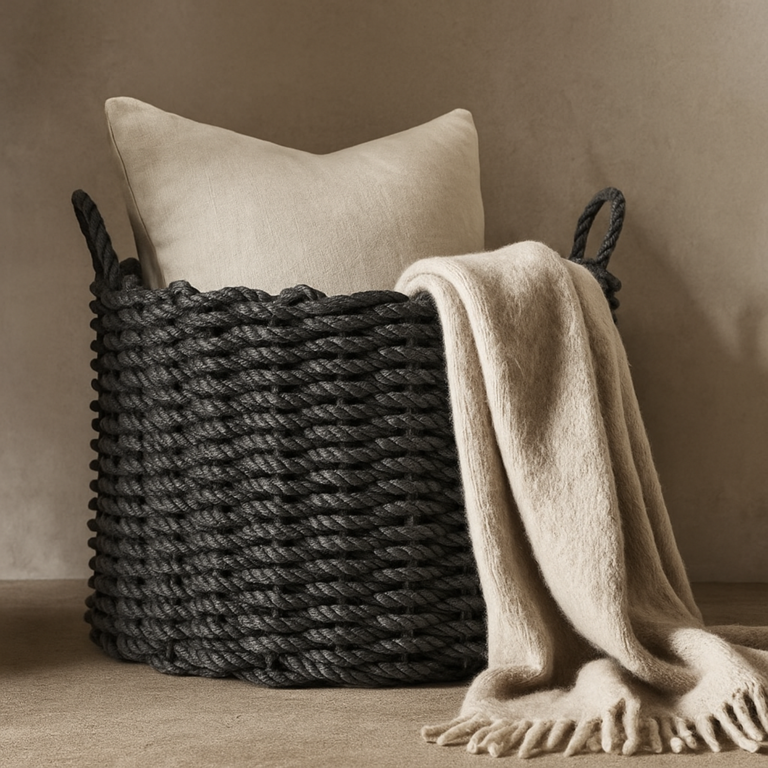 Rope Basket - Charcoal