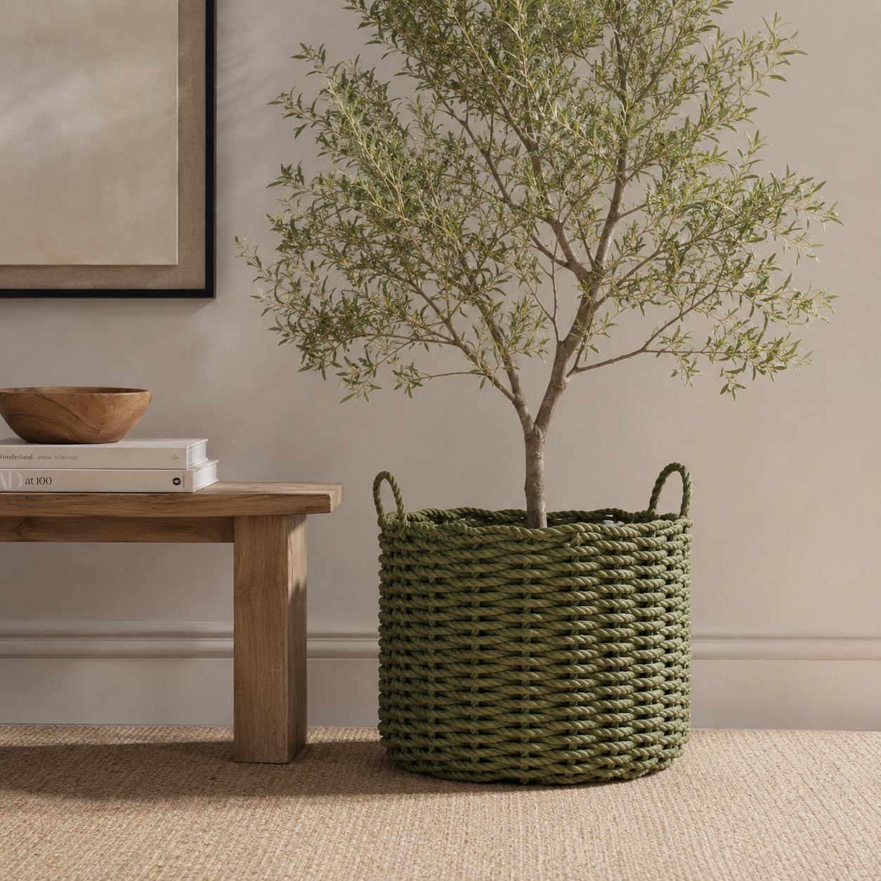 Rope Basket - Loden Green