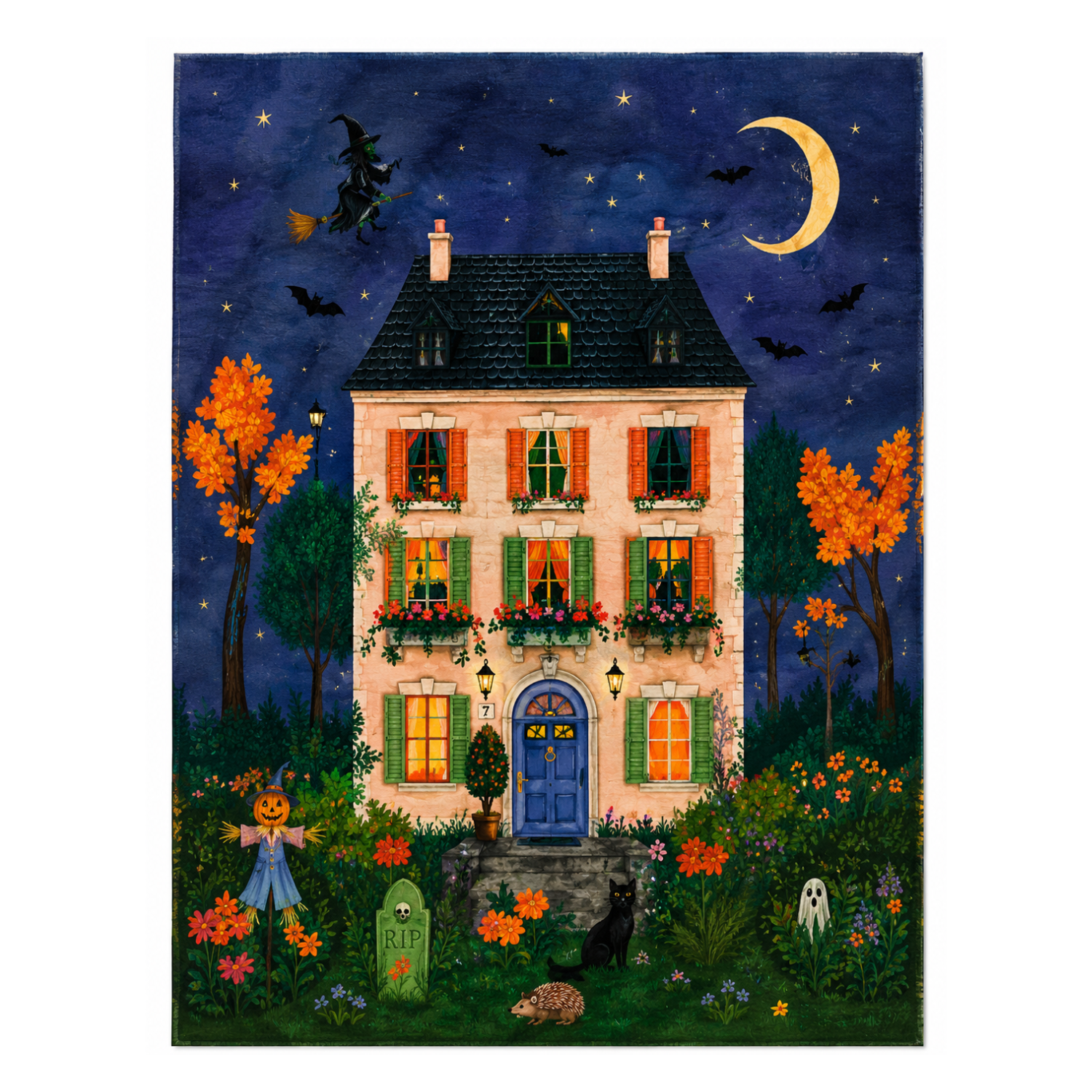 Halloween Haunts Tea Towel