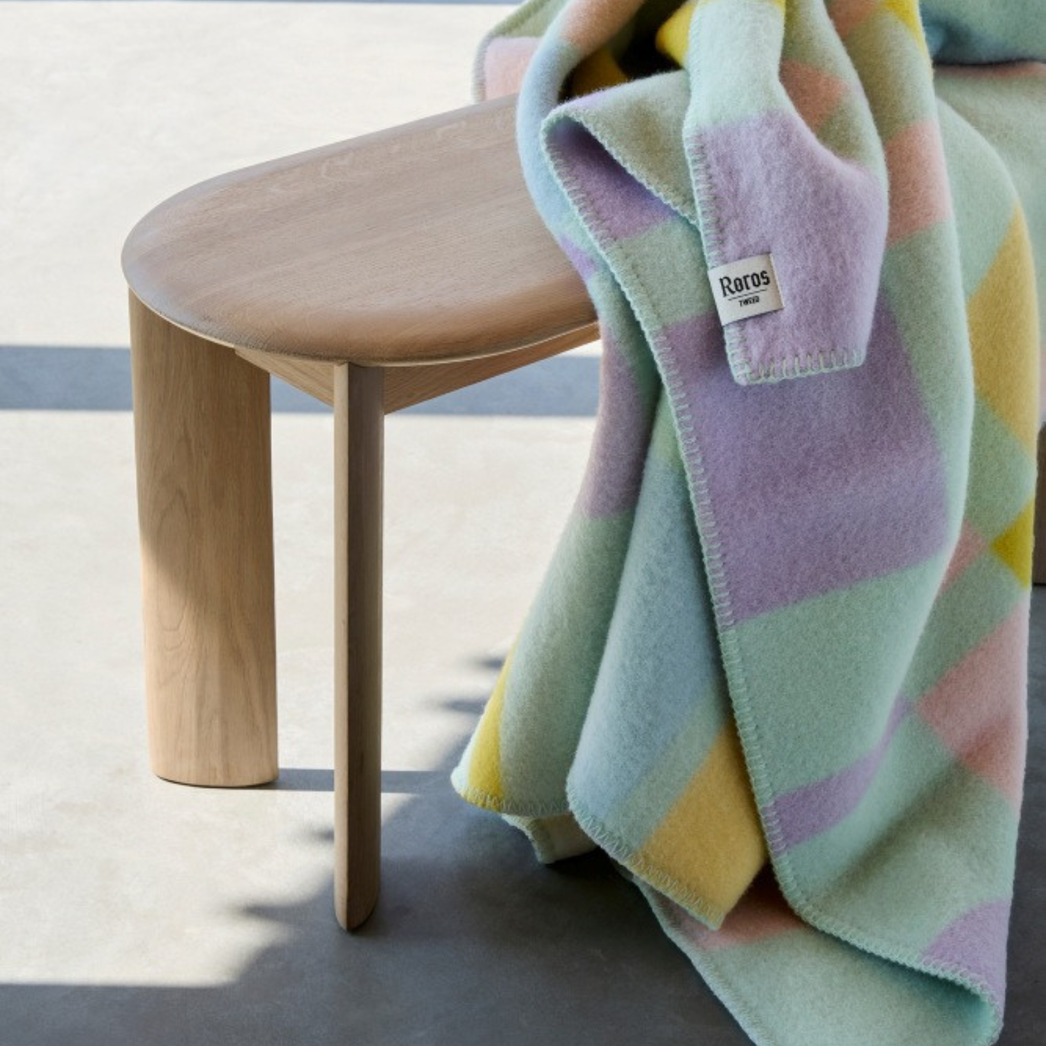 Norwegian Wool Pastel Mosaic Throw