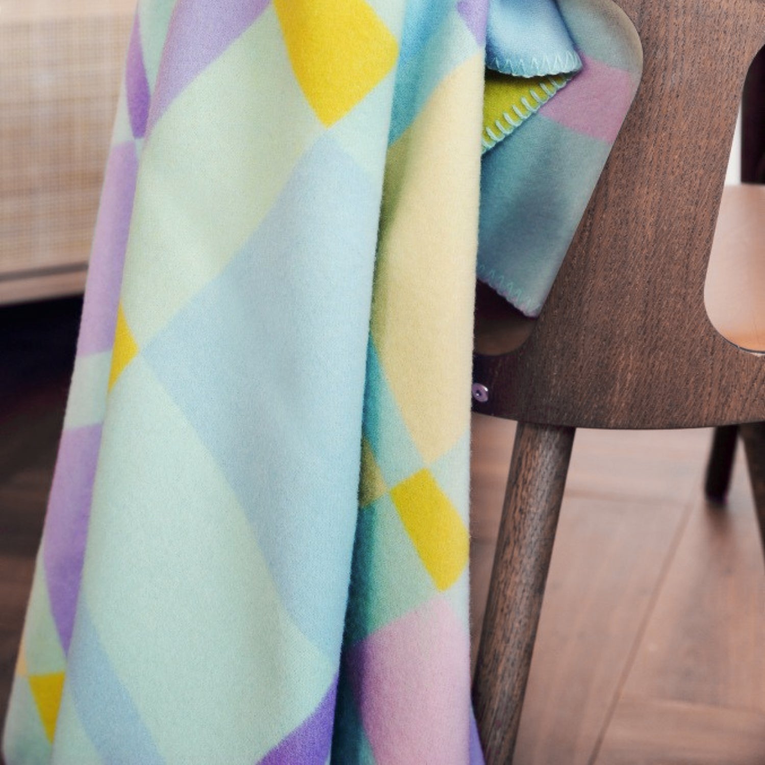 Norwegian Wool Pastel Mosaic Throw