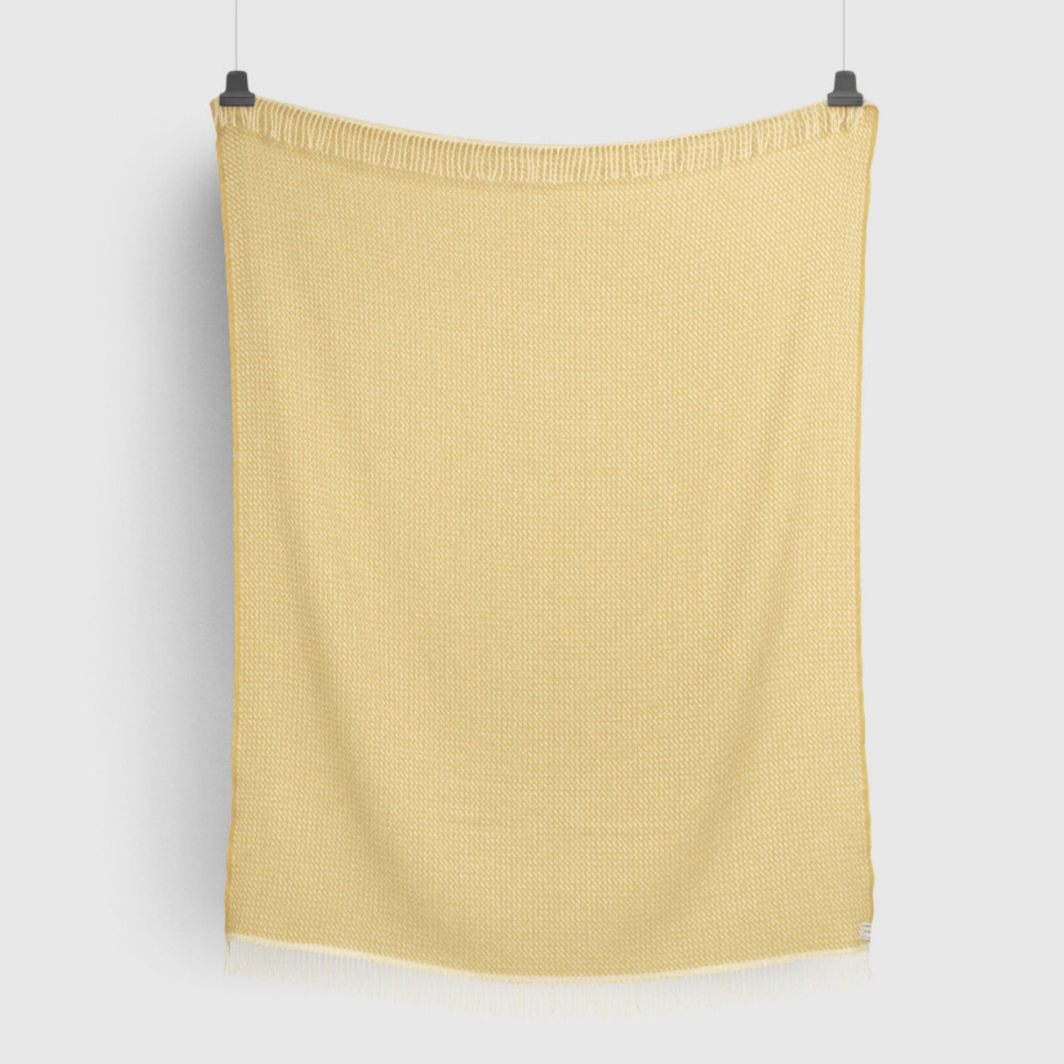 Norwegian Wool Mellow Throw Blanket- Yellow