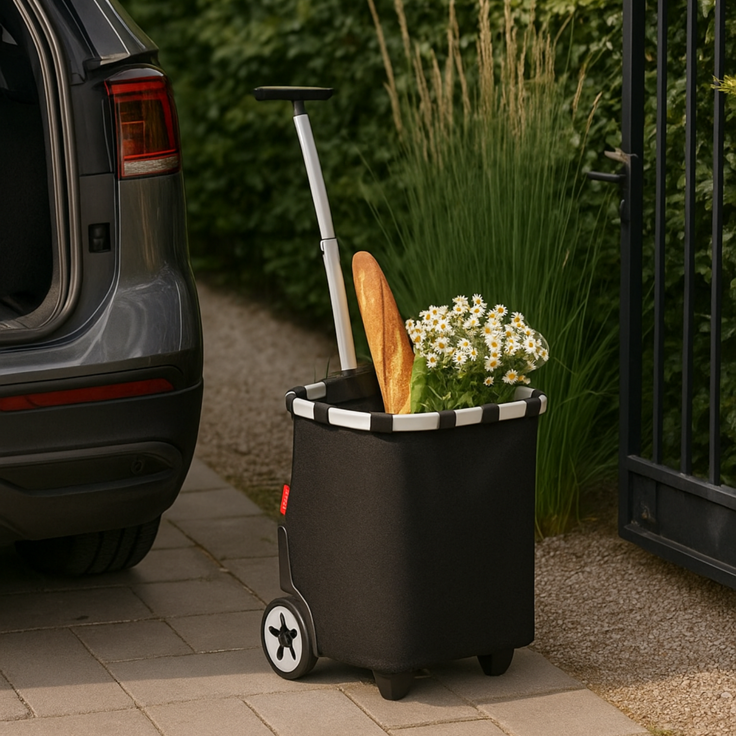 Black Shopping Trolley