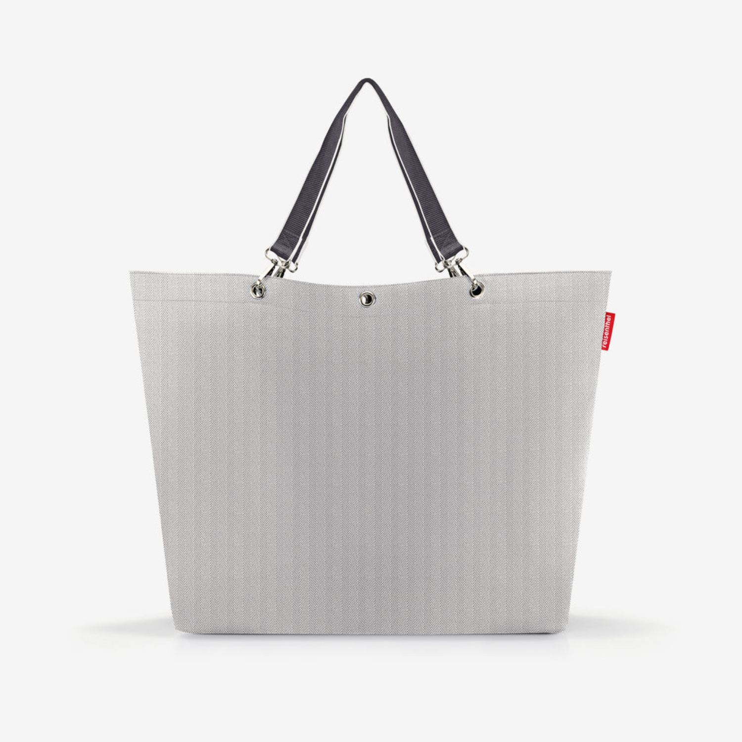 Herringbone/Grey Travel Tote
