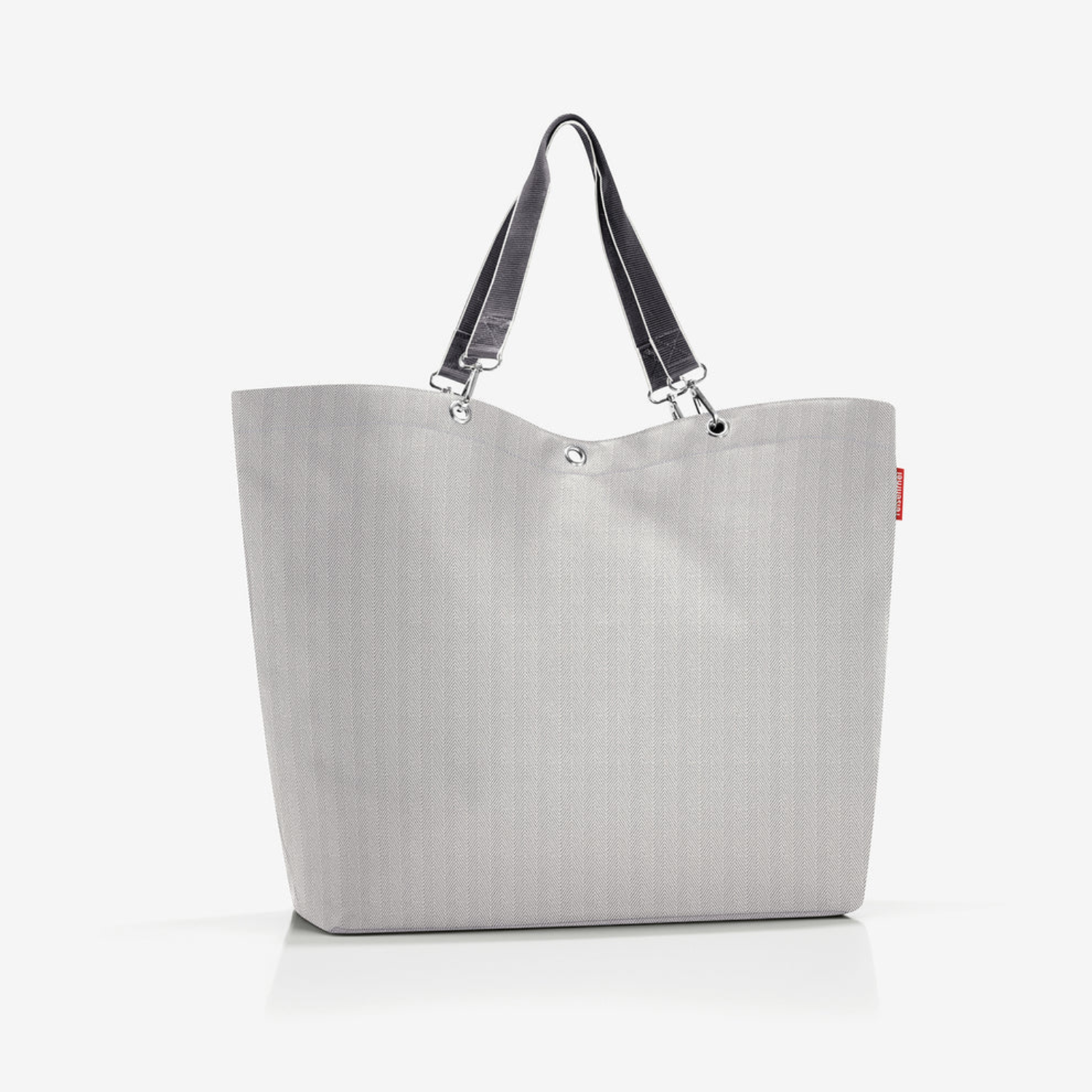 Herringbone/Grey Travel Tote