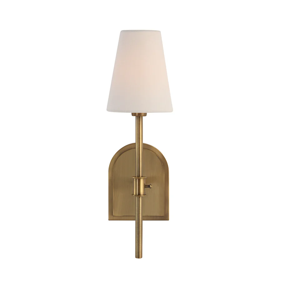 Elio Antique Brush Brass Wall Sconce