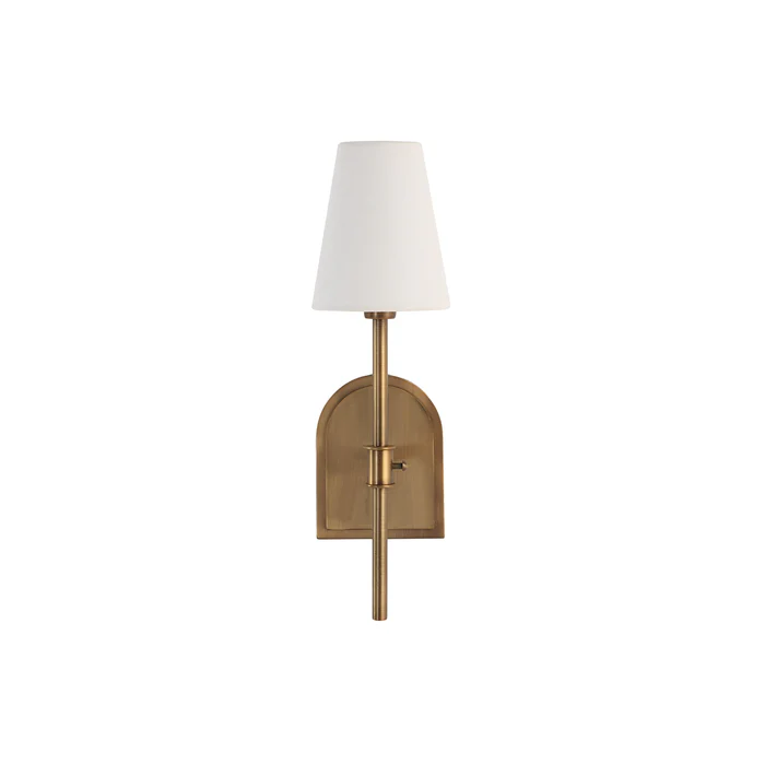Elio Antique Brush Brass Wall Sconce
