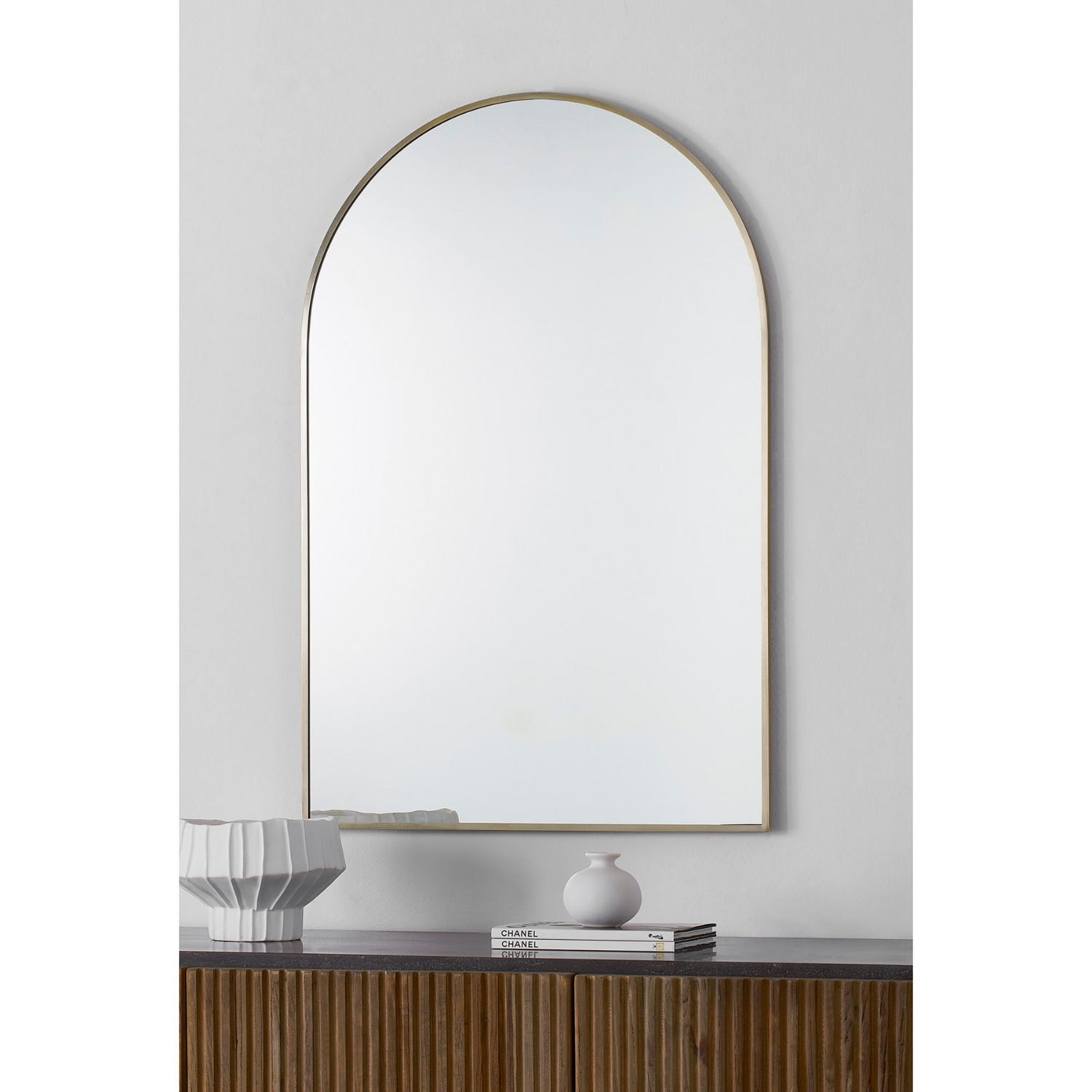 Golden Brass Arch Mirror