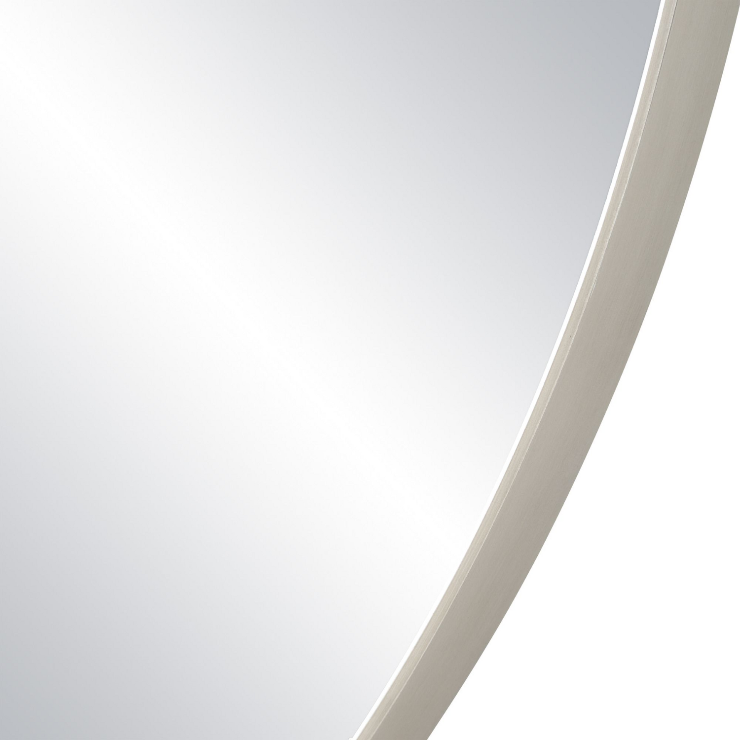 Amoeba Brushed Nickel Mirror