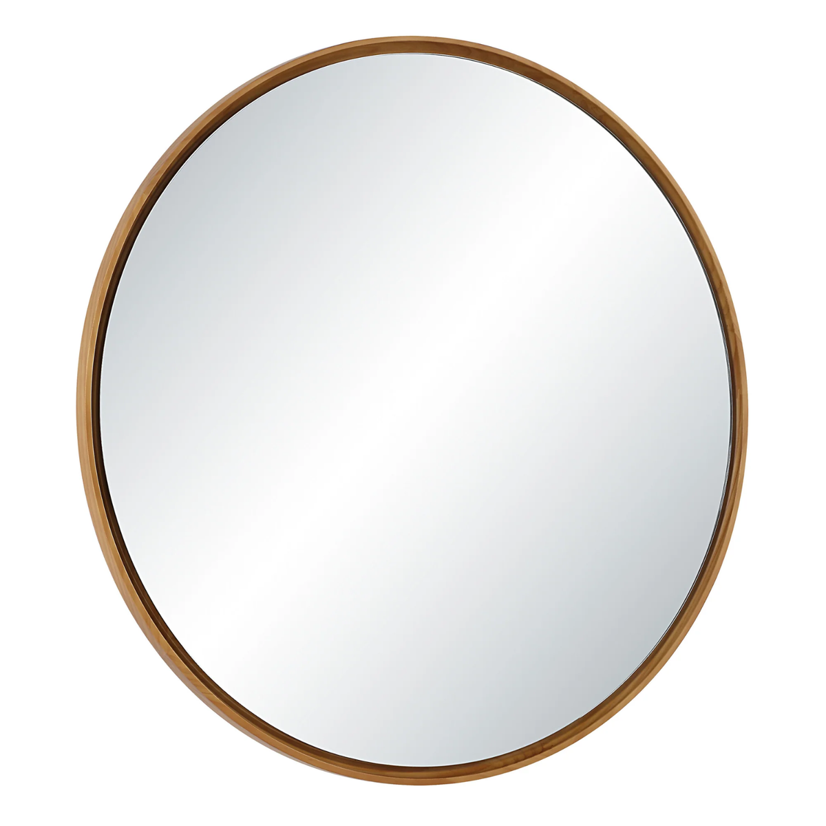 Noma Round Pine Wall Mirror