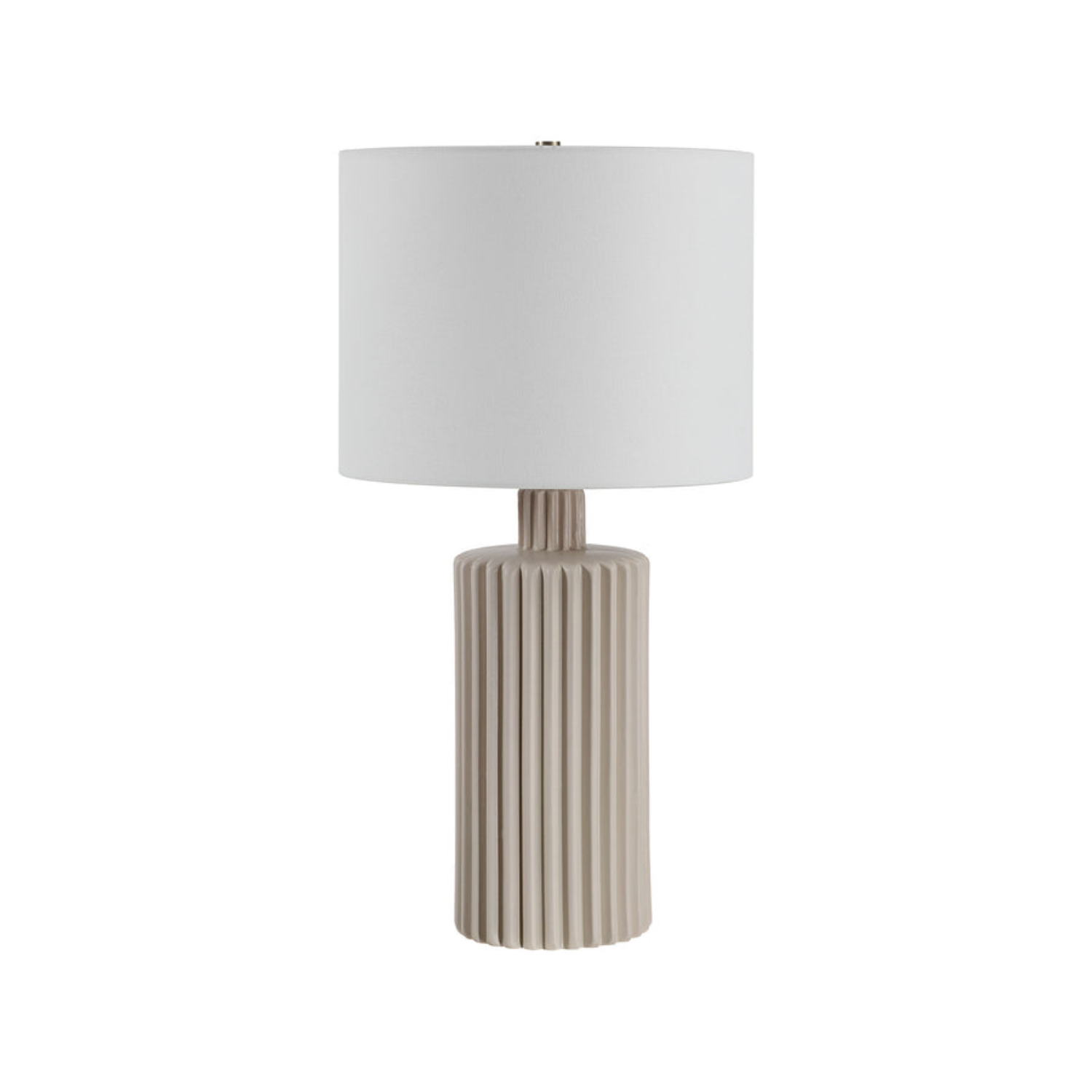 Fluted Ceramic Table Lamp- Glazed Beige