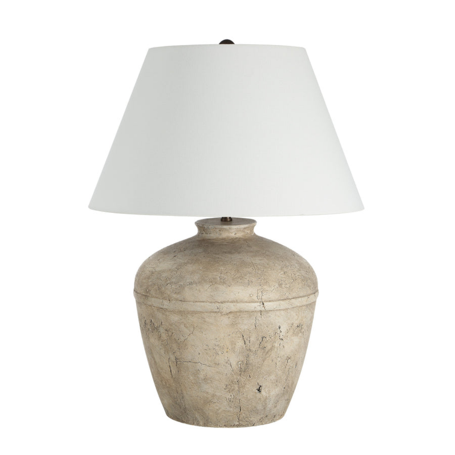 Cove Ceramic Table Lamp- Distressed Brown/Beige