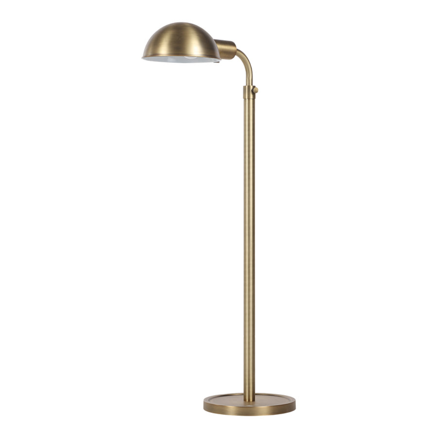 Classic Adjustable Iron Floor Lamp- Dark Antique/Brushed Brass