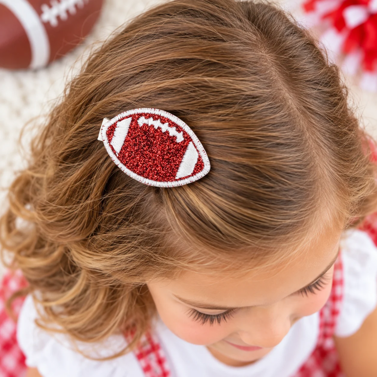 Football Kids Glitter & Giggles Hair Clip