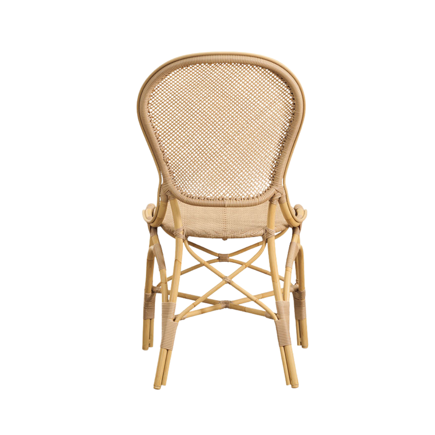 Florence Alu-Rattan Dining Side Chair w/ Cushion