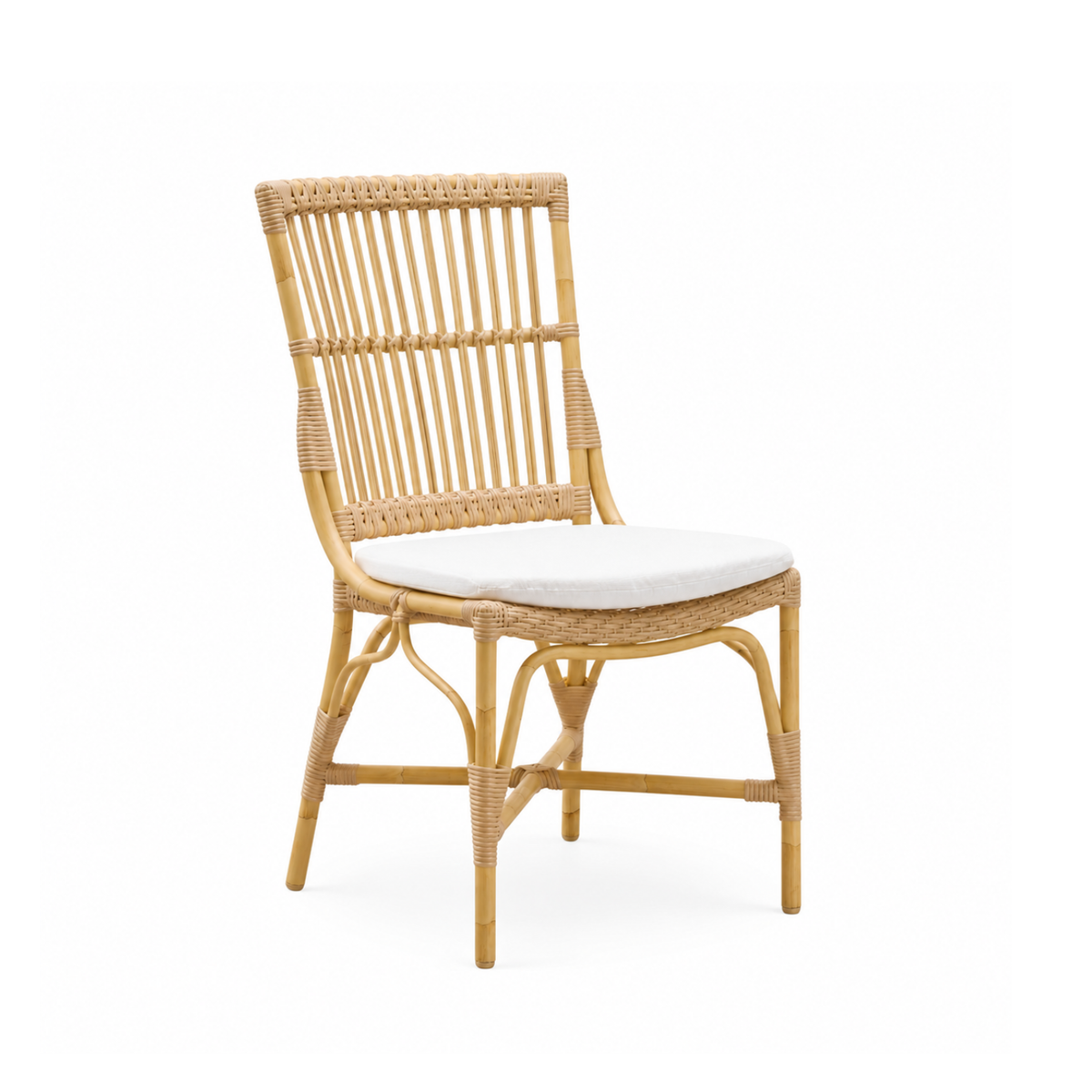 Venice Alu-Rattan Dining Side Chair w/ Cushion