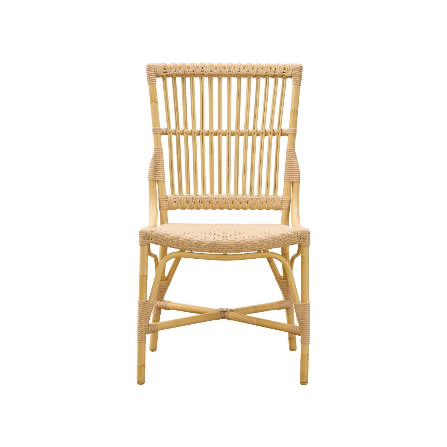 Venice Alu-Rattan Dining Side Chair w/ Cushion