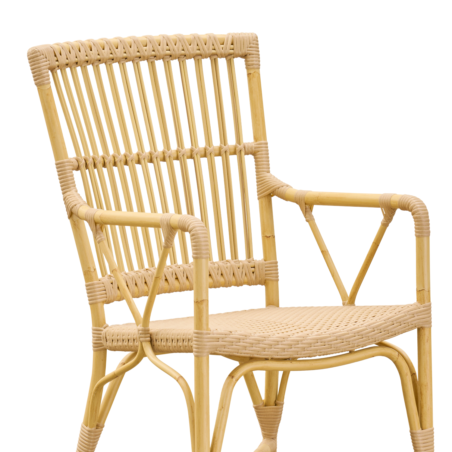 Venice Alu-Rattan Dining Arm Chair w/ Cushion