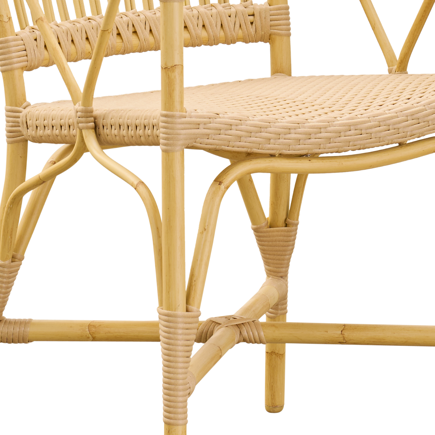Venice Alu-Rattan Dining Arm Chair w/ Cushion