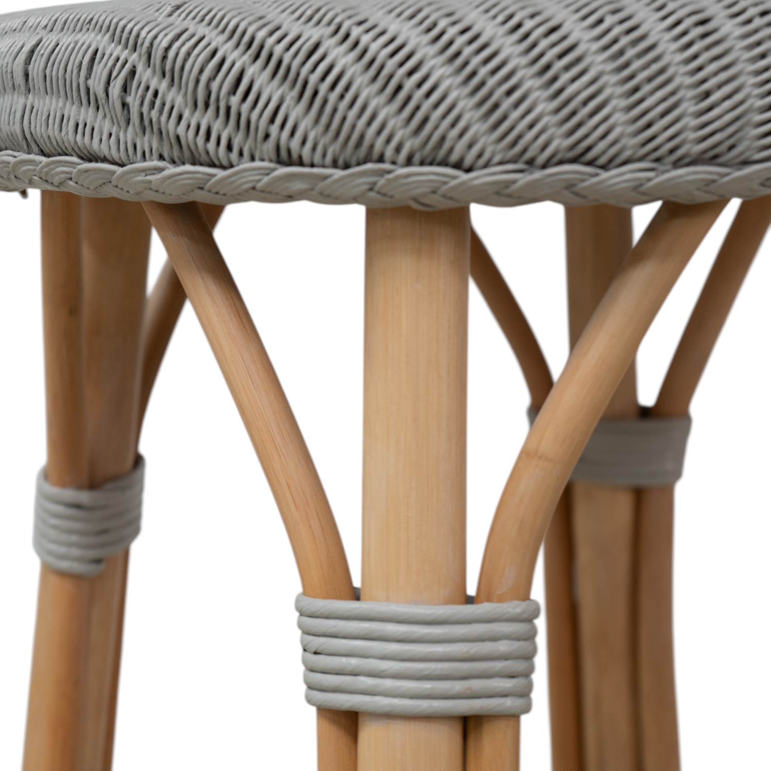 Portland Rattan Loom Counter Stool - Light Grey