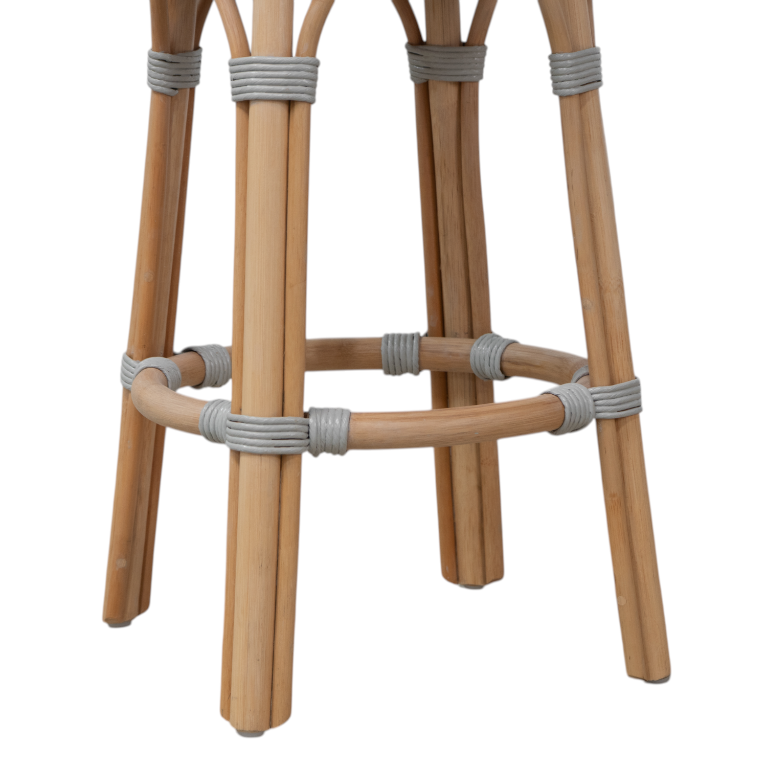 Portland Rattan Loom Counter Stool - Light Grey