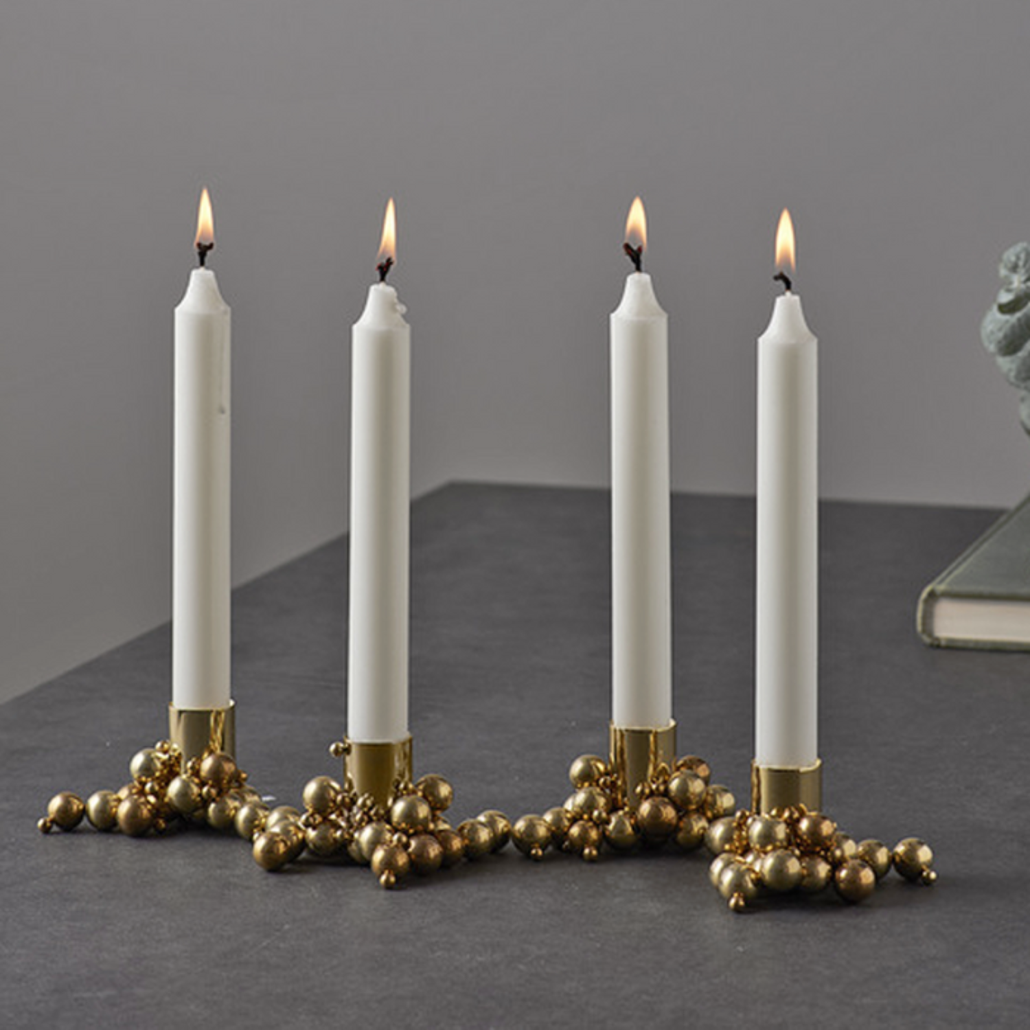 Magnetic Brass Candle Holder (Set of 4)
