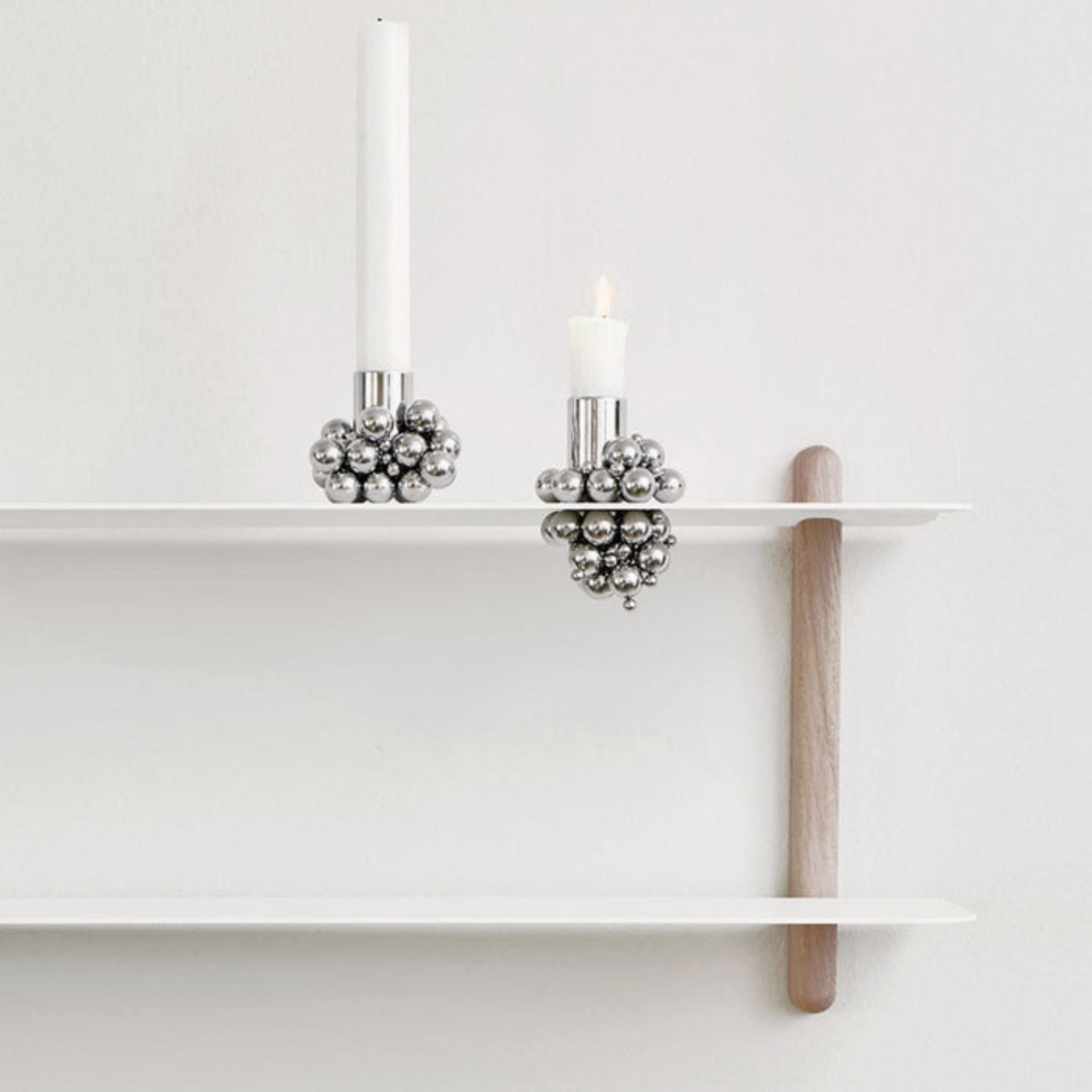 Magnetic Chrome Candle Holder