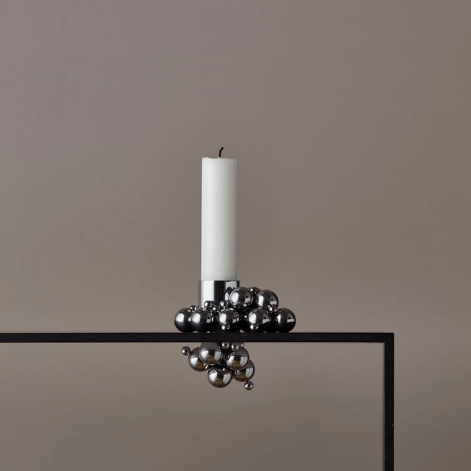 Magnetic Chrome Candle Holder