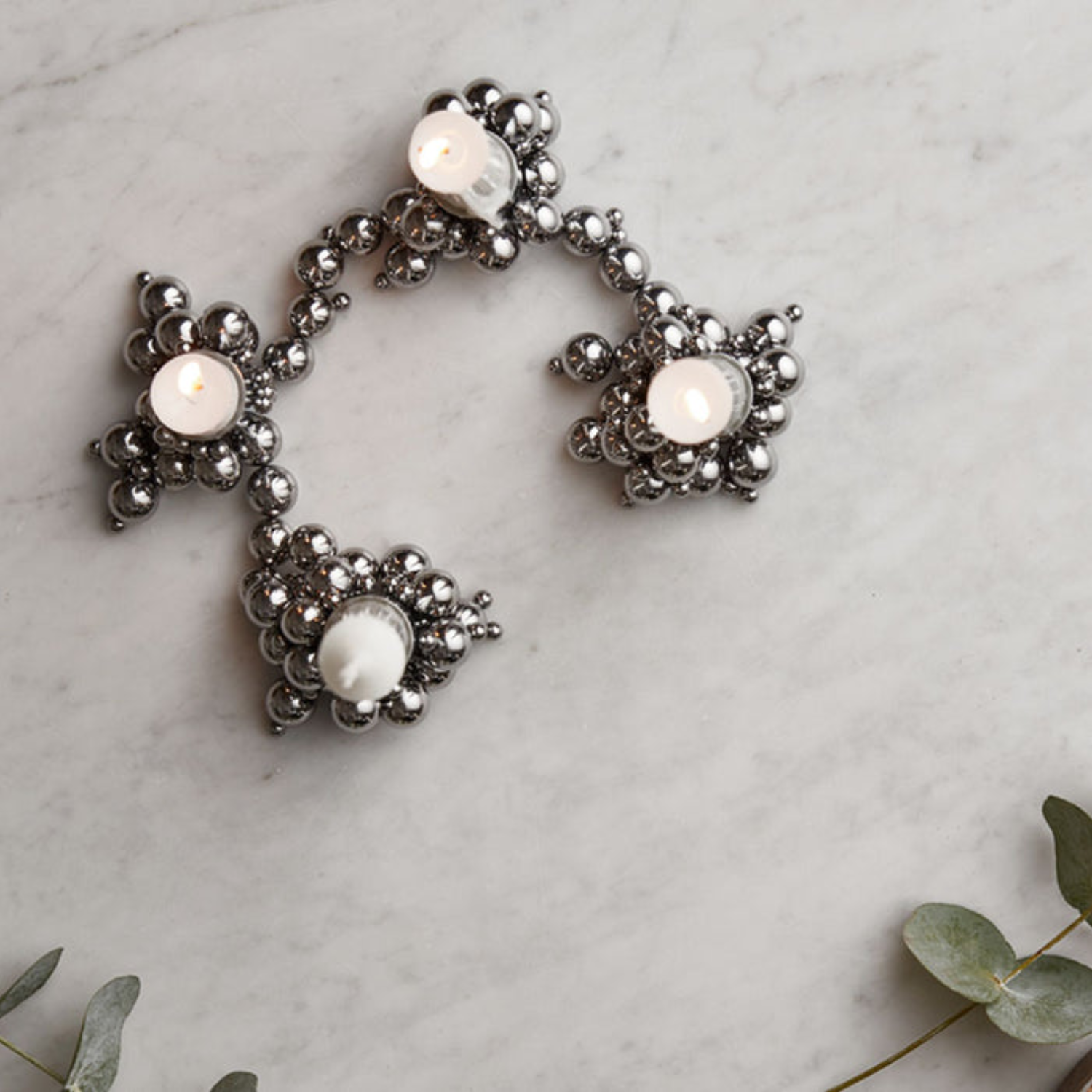 Magnetic Chrome Candle Holder