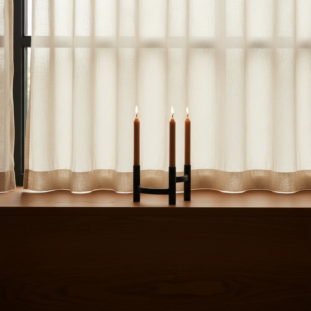 Nordic Black Monarch Candle Holder