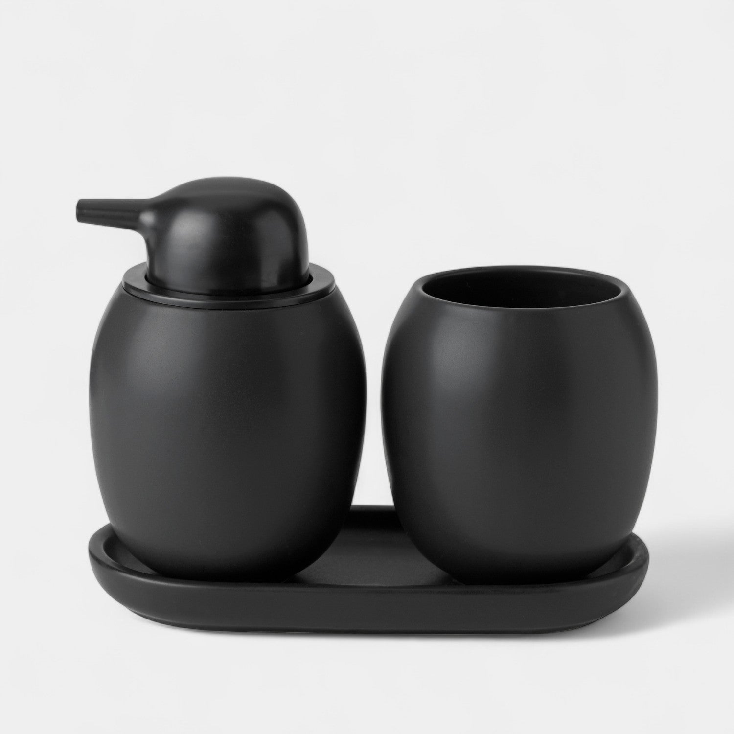 Nordic Matte Black Decorative Tray