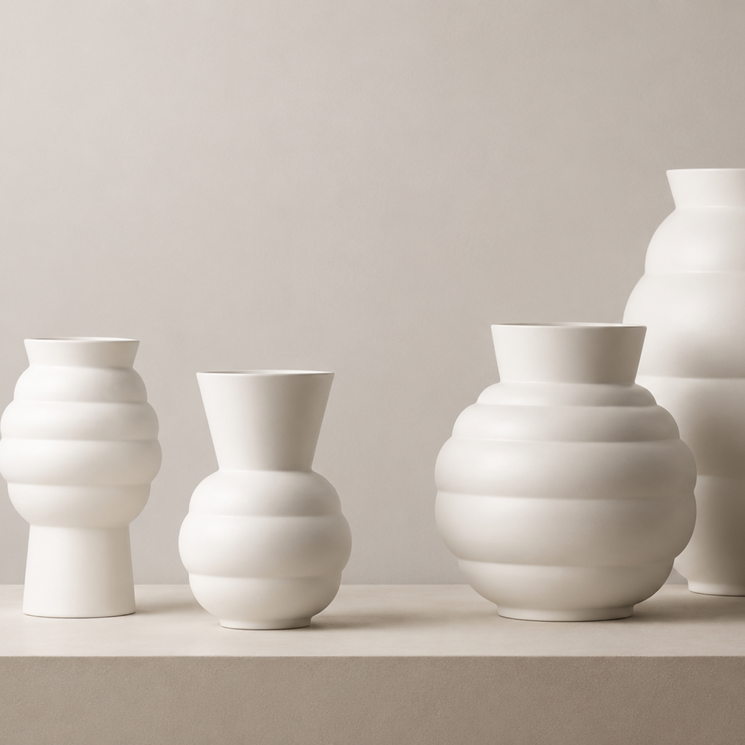Caldera Cream Ceramic Vase