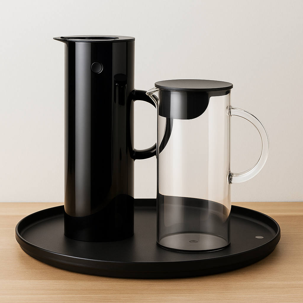 Vacuum 1L Jug & Pitcher W/Tray- Set of 3