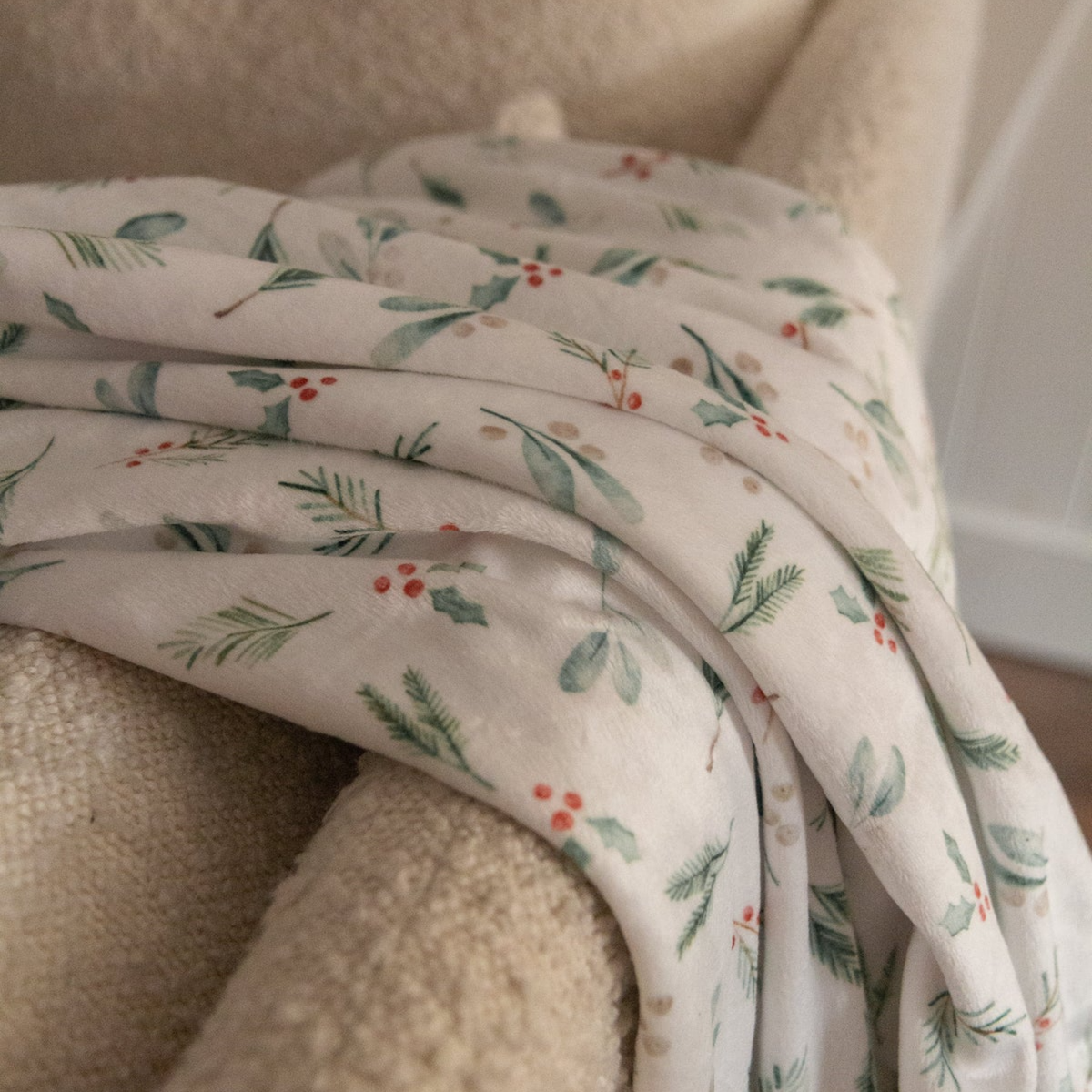 Cozy Christmas Reversible Baby Blanket